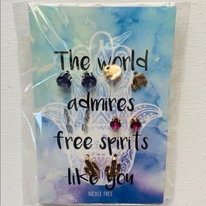 🎉HP🎉 Arrow, Elephant, Cactus Set of 5 Earrings